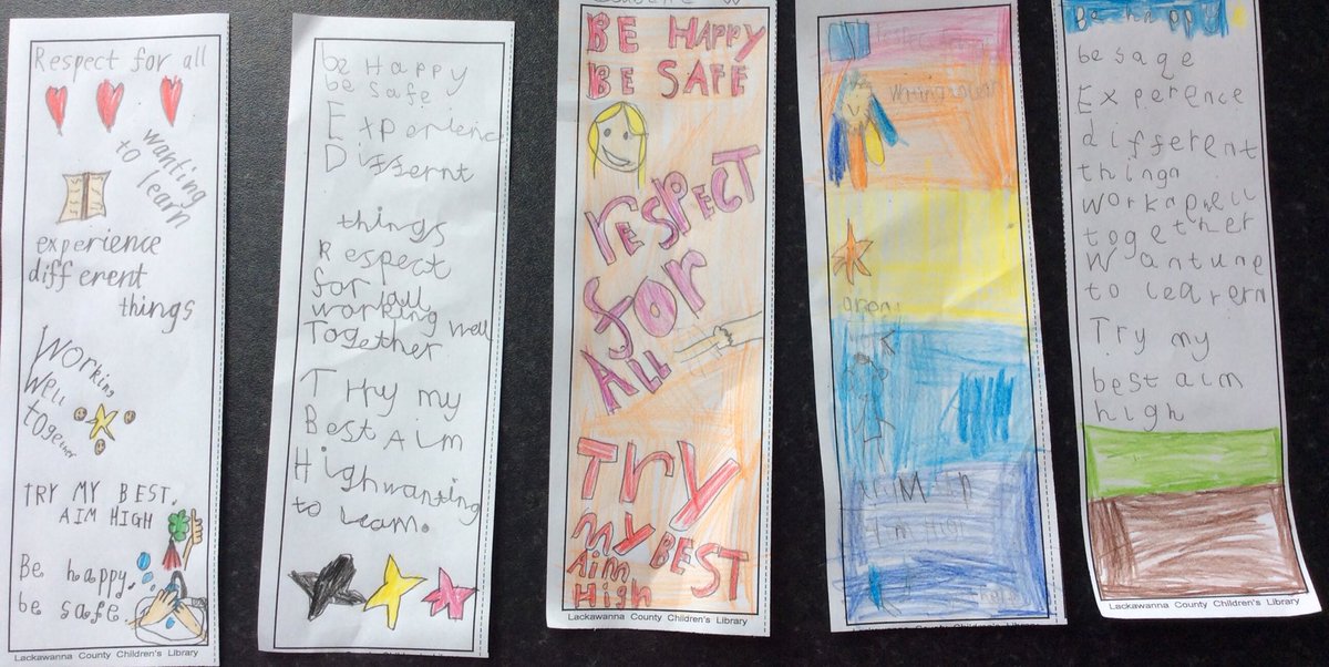 Y3 have made some lovely bookmarks to help them learn the Sawley visions!