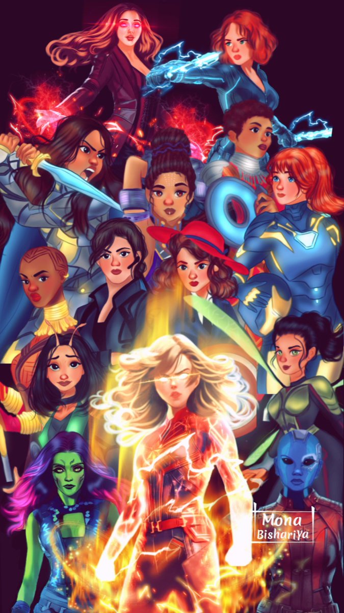 Monicabishariya's tweet photo. Marvel woman avengers Fanart
.
.
.
#captainmarvel #blackwidow
#gamora #nebulamarvel #thewasp #shuri #okoye #nakia #mantis #valkyrie #scarletwitchedit #pepperpotts
#peggycarter #mariahill #avngers #avengerwoman #avngerwomanfanart #marvel #marvelwomen https://t.co/6YY9xXFCq1