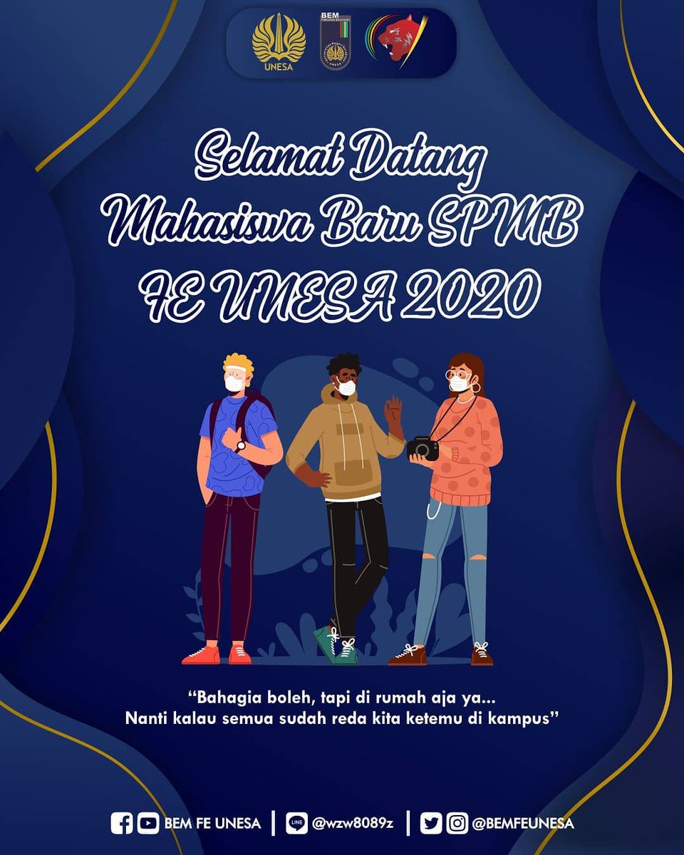 [ SELAMAT DATANG MAHASISWA BARU FE UNESA JALUR SPMB ]

STAY TUNE DI AKUN INSTAGRAM @bemfeunesa UNTUK INFO WAFO (Warung Informasi) 😊

Selamat Datang dan bergabung menjadi Warga FE UNESA. Sangat senang dan bangga karena akhirnya kita nanti akan bertemu di Fakultas tercinta.