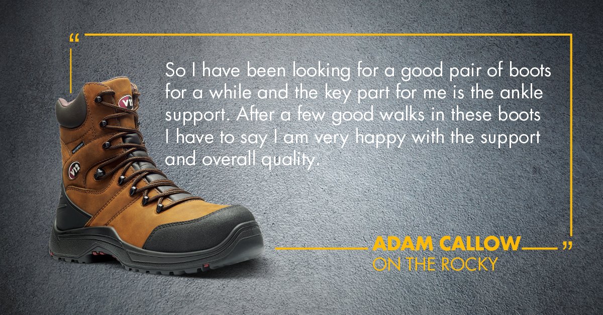 Are you looking for a comfortable pair of waterproof safety boots 👀💦 

Here's some great feedback on our waterproof Rocky IGS. Perfect for construction workers and even metal detecting. 

View the Rocky IGS here: hubs.ly/H0vpjPm0

#V12Footwear #SafetyBoots