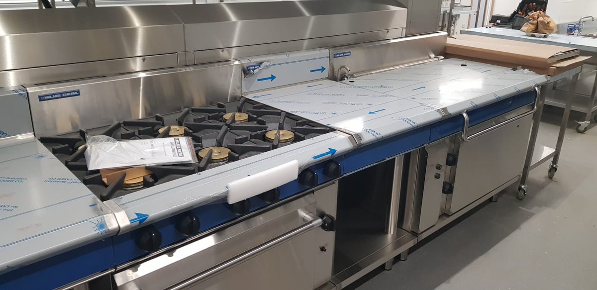 Commercial kitchen coming along nicely at Bearwood Park - Reading FC's training ground <a href="/TheRealBlueSeal/">Blue Seal UK</a> <a href="/RATIONAL_AG/">RATIONAL Japan</a> <a href="/MechlineLtd/">Mechline</a> <a href="/maidaid/">Maidaid Halcyon</a> @GenieInteriors <a href="/CBrooksElectric/">Chris Brooks</a> <a href="/AltroFlooring/">Altro Limited UK & Ireland</a>