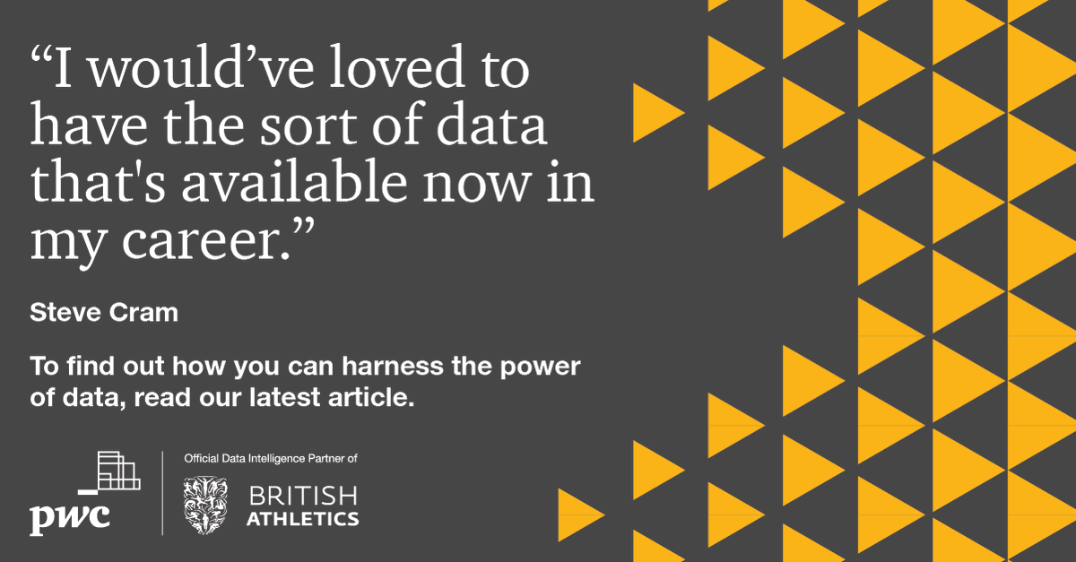 “I would've loved to have the sort of data that's available now in my career.” <a href="/PwC_UK/">PwC UK</a> spoke to coach and former athlete Steve Cram about how the use of data in sport is evolving and how analysis helps elite runners. Read more here pwc.to/3i0S8Ll #AlwaysData