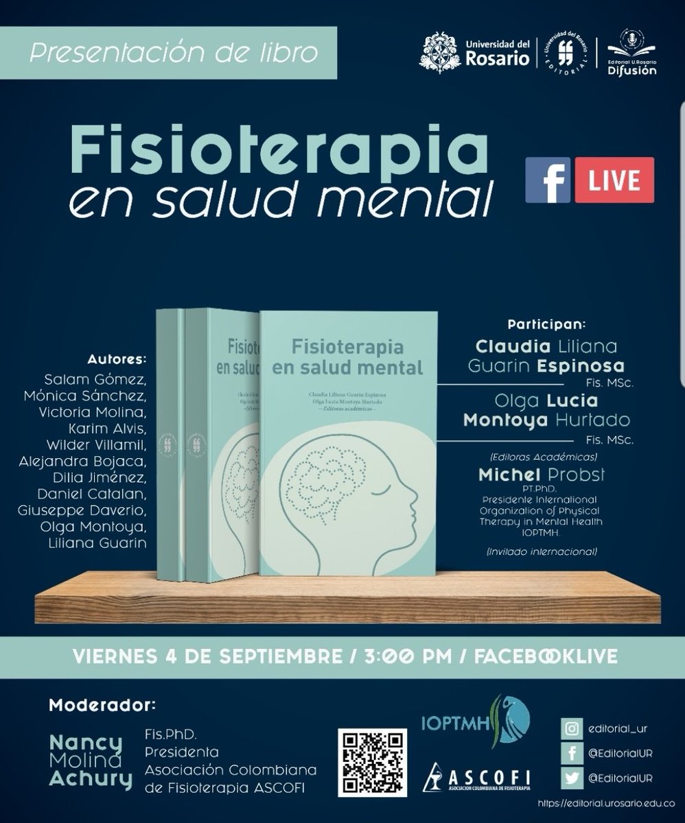 AEFSM_info's tweet photo. ¿No tienes plan para esta noche? Entonces te proponemos un gran plan 😎🕺💃🏻 Desde AEF-SM te invitamos a la presentación virtual del libro 'Fisioterapia en Salud Mental' a las 22 horas en España con intervenciones de autores internacionales Link👉🏽https://t.co/zeDGOUyS95  @aefisio https://t.co/dtjL6W7fvX