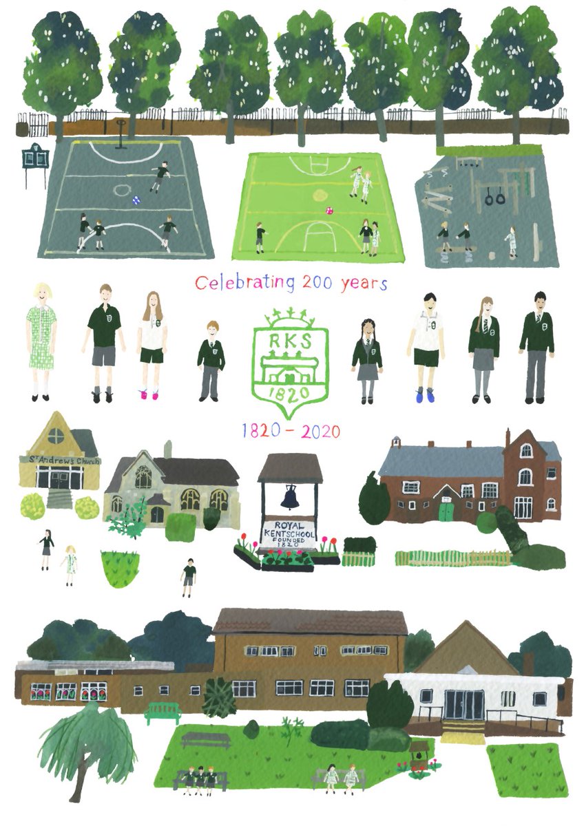 RoyalKentSchool's tweet photo. We have had a wonderful first few days back &amp; it's lovely to all be together again! It's an exciting academic year for us; next month is our 200th anniversary,&amp; in January we will open our Ladybird Nursery! Local artist Lisa Tolley has created this super painting to celebrate! https://t.co/EjXJfpT9zS