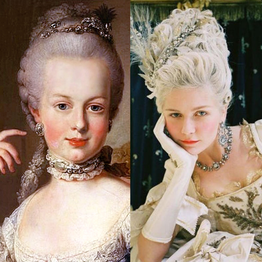 3 - Marie Antoinette (2006) de Sofia Coppola s'inspire librement de la vie de l'ancienne reine de France, interprétée par Kirsten Dunst dans un biopic récompensé aux Oscars.
