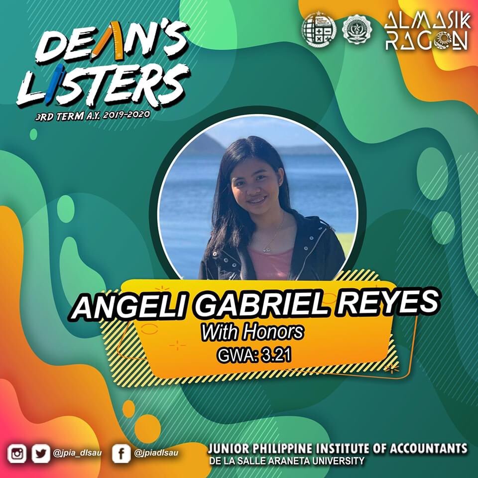 jpia_dlsau's tweet photo. Congratulations, JPIAns, Keep striving future CPAs!
#3RDTRMDLS
#DEANSLISTER
#ACHIEVERS
#ACADEMICEXCELLENCE
#LASALLIANSDLSAU
#DLSAU
#ANIMO
#JPIADLSAU
#ALMASIKRAGON https://t.co/erkQdhNC7U