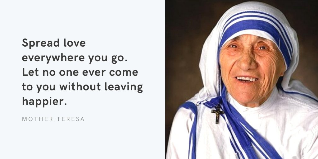 MyEffectApp's tweet photo. Today is #InternationalDayOfCharity, which commemorates the passing of #MotherTeresa—a nun who dedicated her life to caring for the destitute and dying.

Consider donating to or volunteering for your favourite charity today to celebrate 🙌

#CharityDay #DayOfCharity #charity https://t.co/gqBNUG3nzL