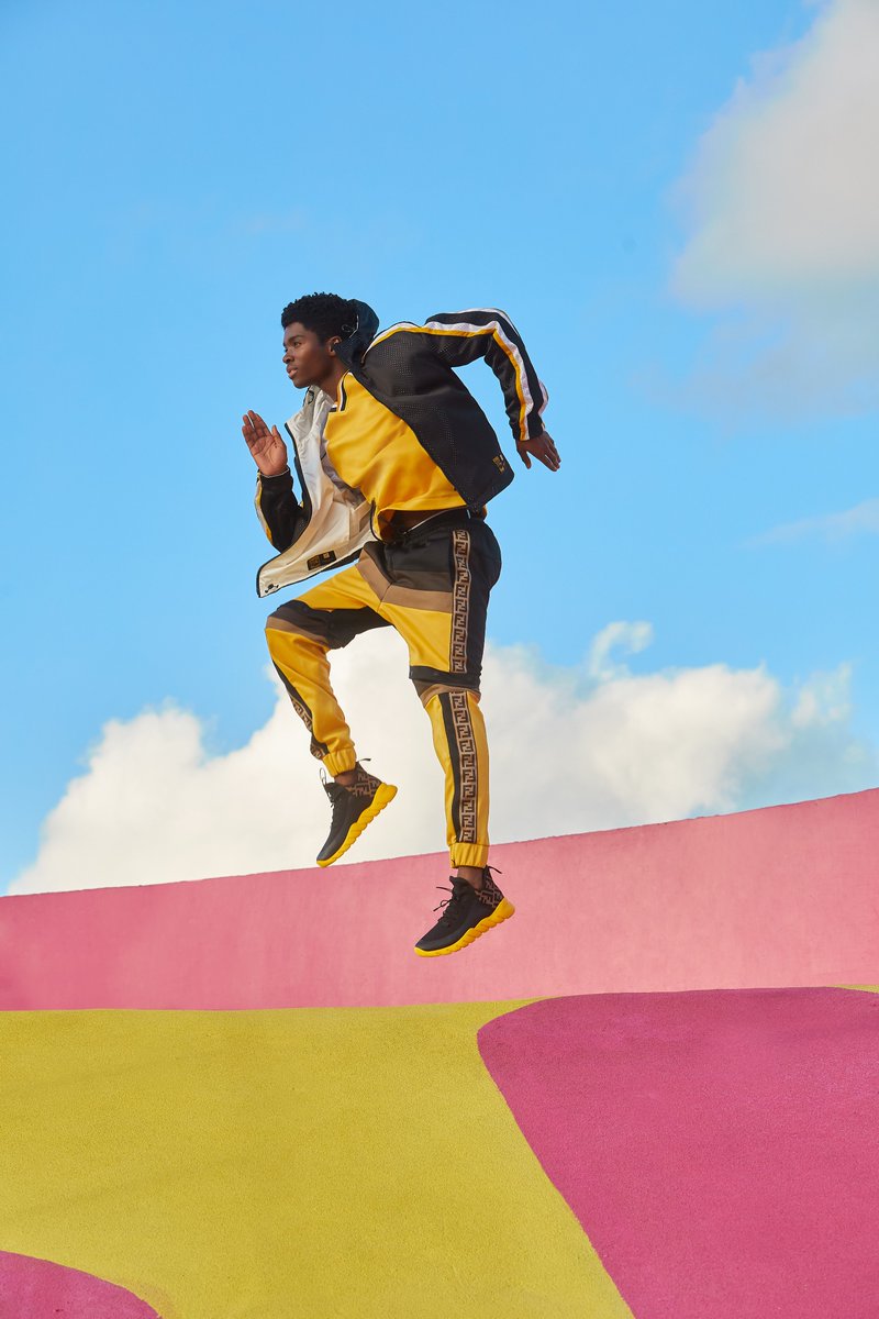 Fendi's tweet photo. “Dancing is one of the most freeing things, one of the best ways of expressing yourself without words.” The American model and dancer Alton Mason breathes life into the #FendiPreFall20 collection in his rooftop performance at Miami’s Museum Garage. #FendiPeekaboo https://t.co/uPK1U750nh