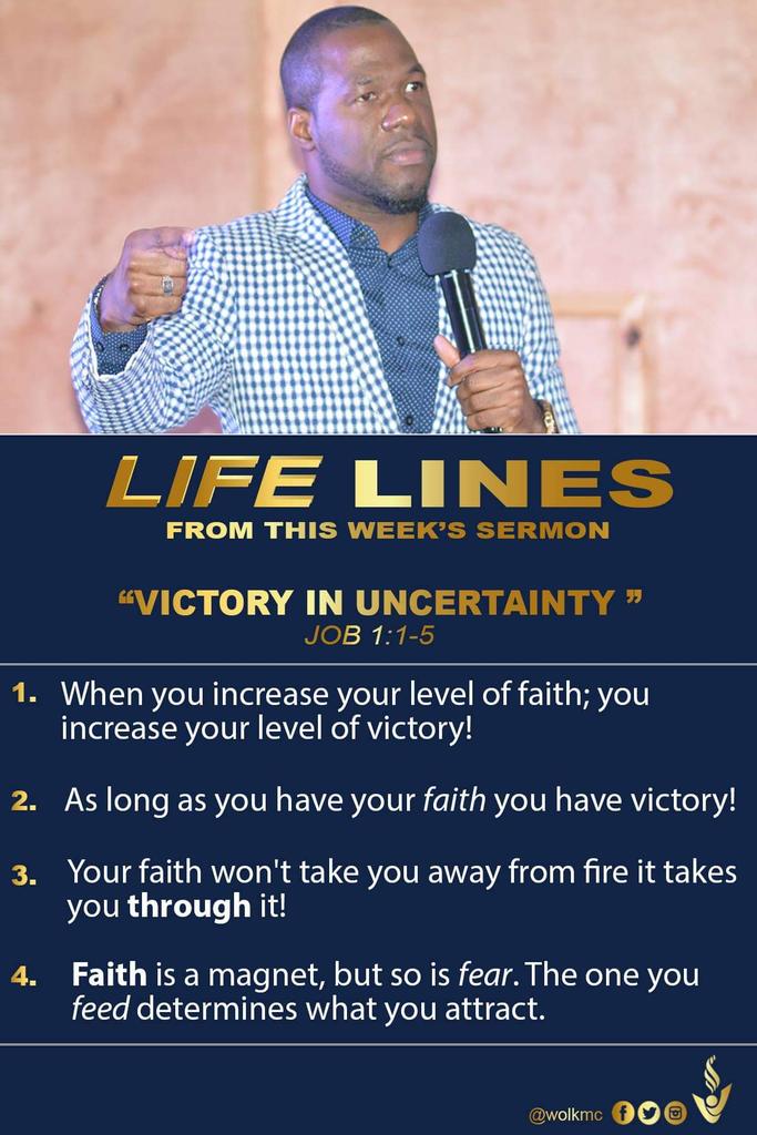 Hi E-Family! Missed last week's service? No worries! 
Here's the "Life Line" from the sermon to keep you going! 
Click the link for a #replay of our #LifeAglow Virtual Service last Sunday. "Victory in Uncertainty." ➡️
facebook.com/wolkmc/videos/…
#lifelines #lifegiver #victory #wolkmc