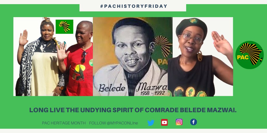 PAC HISTORY FRIDAY: Belede Mazwai, the dearly departed mother of the trio of Mazwai artist sisters -<a href="/thandiswamazwai/">Thandiswa Mazwai</a>, <a href="/ntsikimazwai/">NtsikiMazwaiMedia</a> &amp; <a href="/nomsamazwai/">Nomsa Mazwai</a>, was a PAC underground activist during the 1980s. Kindly Retweet Forces!

#PACHISTORYFRIDAY #PACHERITAGEMONTH #PAWO  #UPOQOAKABETHWA