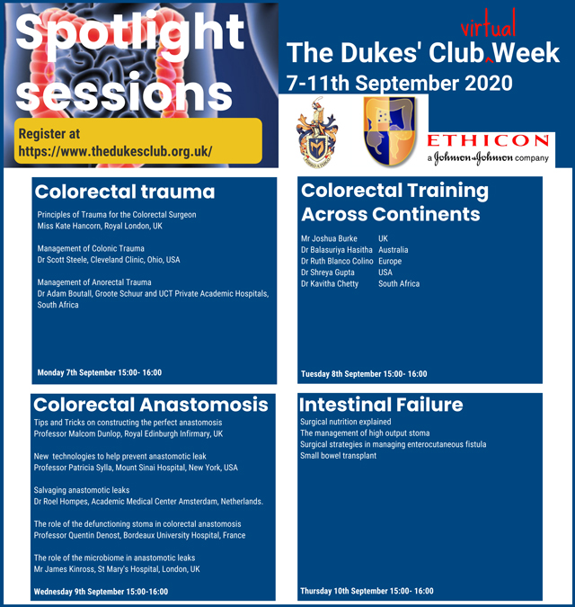 @ACPGBI (@acpgbi) on Twitter photo #spotlightsession #DukesVirtualWeek
Training Across Continents <a href="/Dukes_Club/">The Dukes' Club</a> Virtual Week
Insightful & in-depth look at training in #colorectalsurgery across the world
<a href="/_JoshBurke_/">Josh Burke</a> Balasuriya Hasitha <a href="/ruthbc93/">Ruth Blanco Colino</a> <a href="/shreyaguptaMD/">Shreya Gupta</a>
Kavitha Chetty
REGISTER: bit.ly/Tue8SepPM #spotlightsession #DukesVirtualWeek
Training Across Continents <a href="/Dukes_Club/">The Dukes' Club</a> Virtual Week
Insightful & in-depth look at training in #colorectalsurgery across the world
<a href="/_JoshBurke_/">Josh Burke</a> Balasuriya Hasitha <a href="/ruthbc93/">Ruth Blanco Colino</a> <a href="/shreyaguptaMD/">Shreya Gupta</a>
Kavitha Chetty
REGISTER: bit.ly/Tue8SepPM