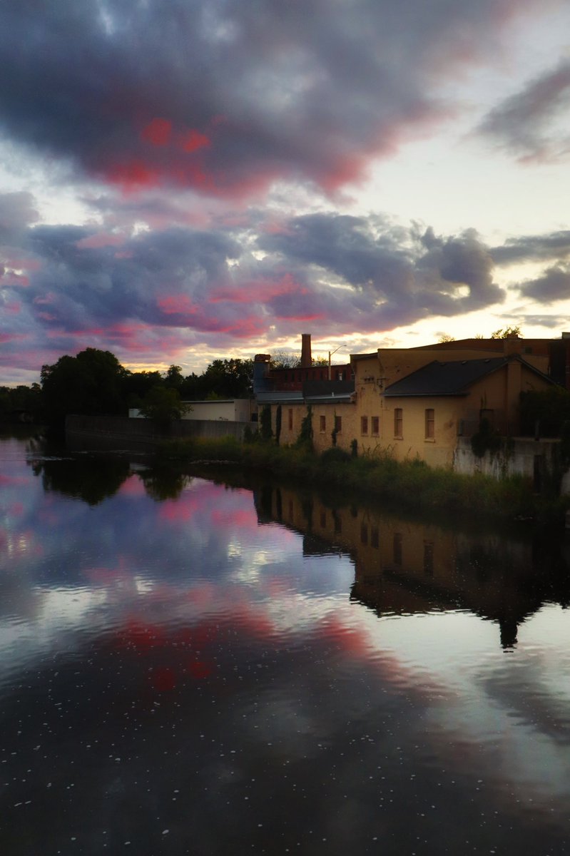 The beautiful Mill pond. #hespeler #cbridge #ShareYourWeather @cityofcambridge