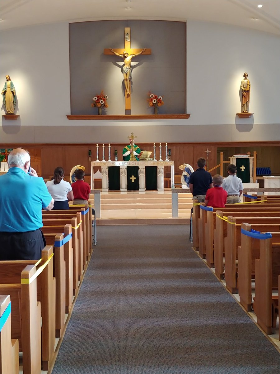 SaintsICS's tweet photo. Back together for a school Mass. God is so very good https://t.co/FrWa0Eqadg