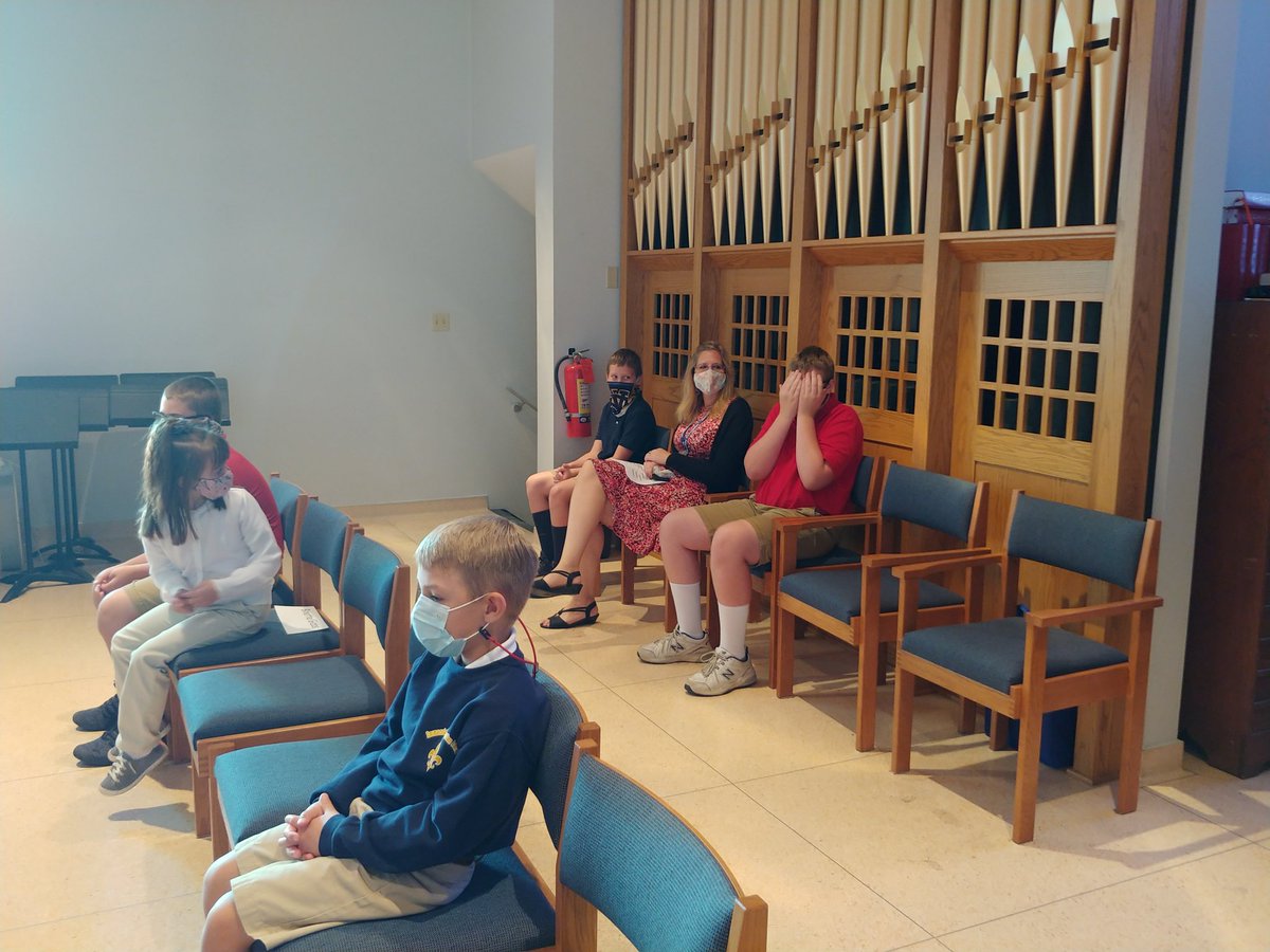 SaintsICS's tweet photo. Back together for a school Mass. God is so very good https://t.co/FrWa0Eqadg