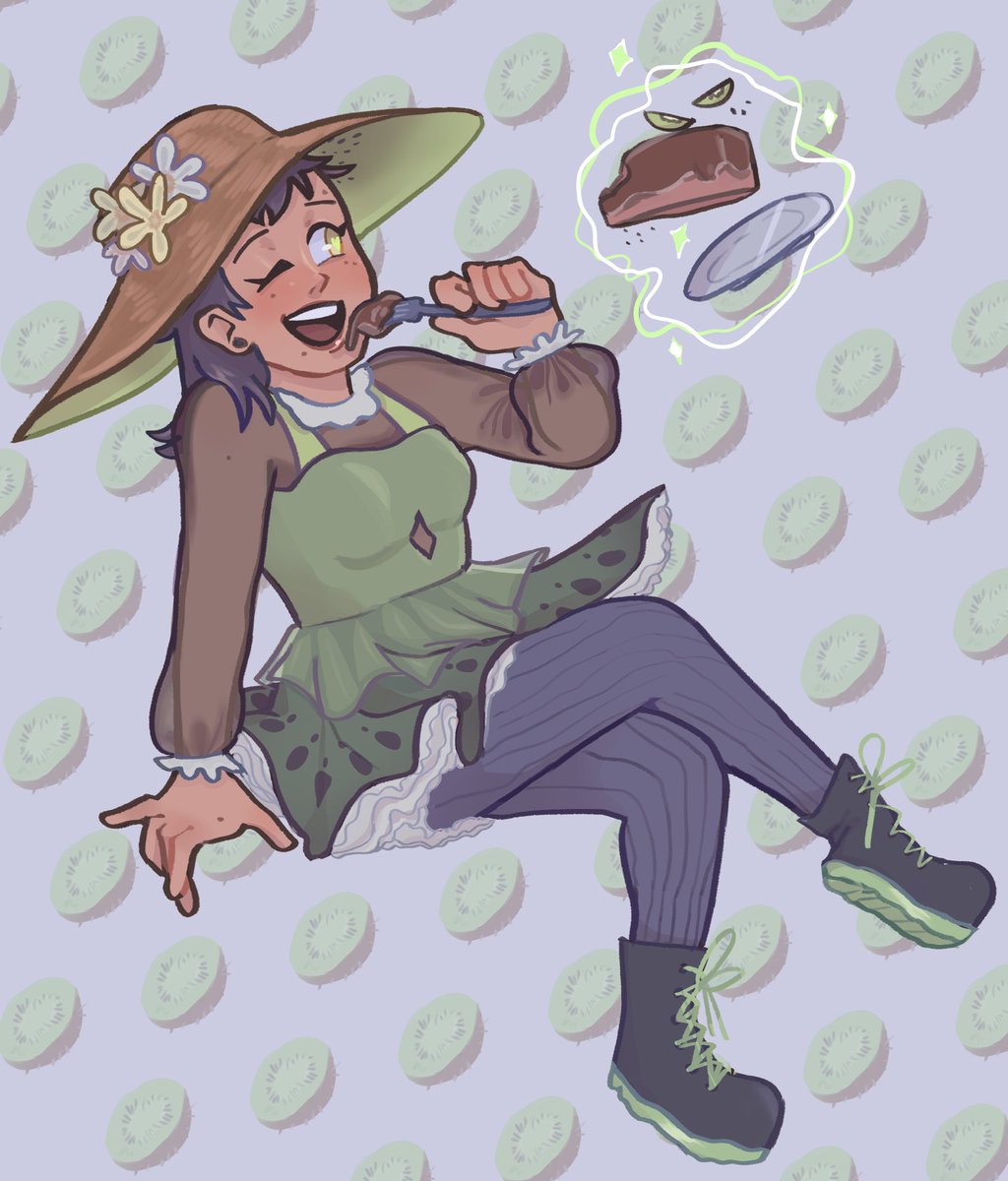 haamhamm's tweet photo. Welcome to the #FruiTea Party!🎊 🥝 🍰🍵

Follow my talented and lovely fruity groupmates💞: 
@laichiruru
@zimczalabim
@cillagon 
@ThezyrableArt

#FruitSaladCollab #Fruitsona #artph
Hosted and Collated by: @ZanyZestyZippy
Background by: @ThezyrableArt https://t.co/DlQVt5kyIe