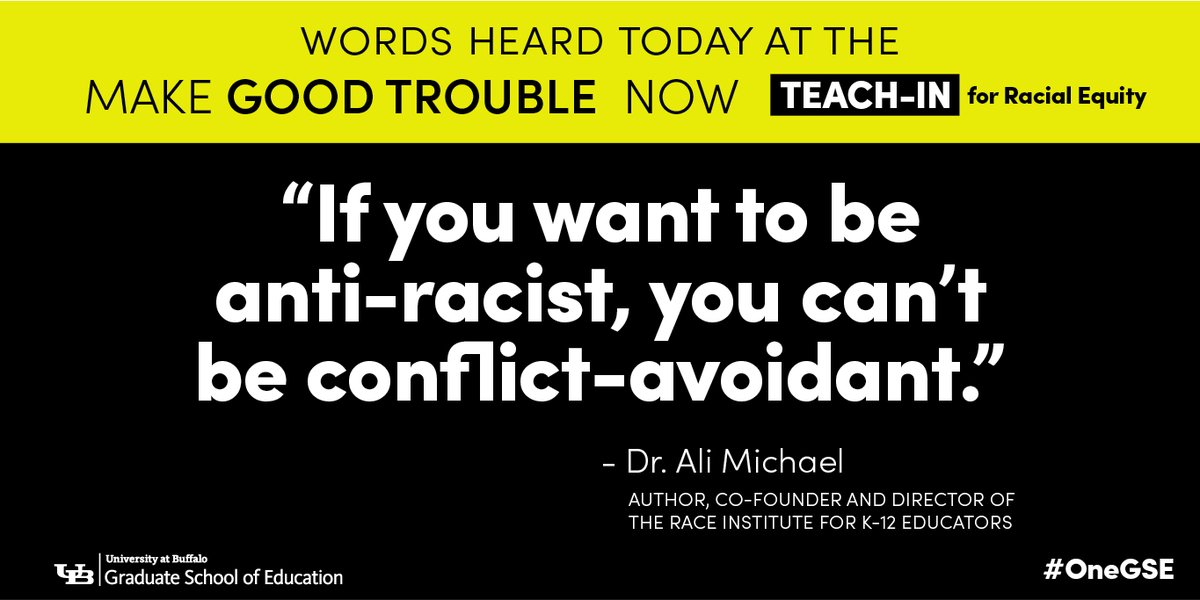 UBGSE's tweet photo. A strong start to day two of the #UBGSE #TeachIn for Racial Equity. Thank you @alimichaelphd!
...................
#OneGSE #MakeGoodTrouble Now #UBuffalo #UBuffaloStrong https://t.co/Ue3HxkrPZq