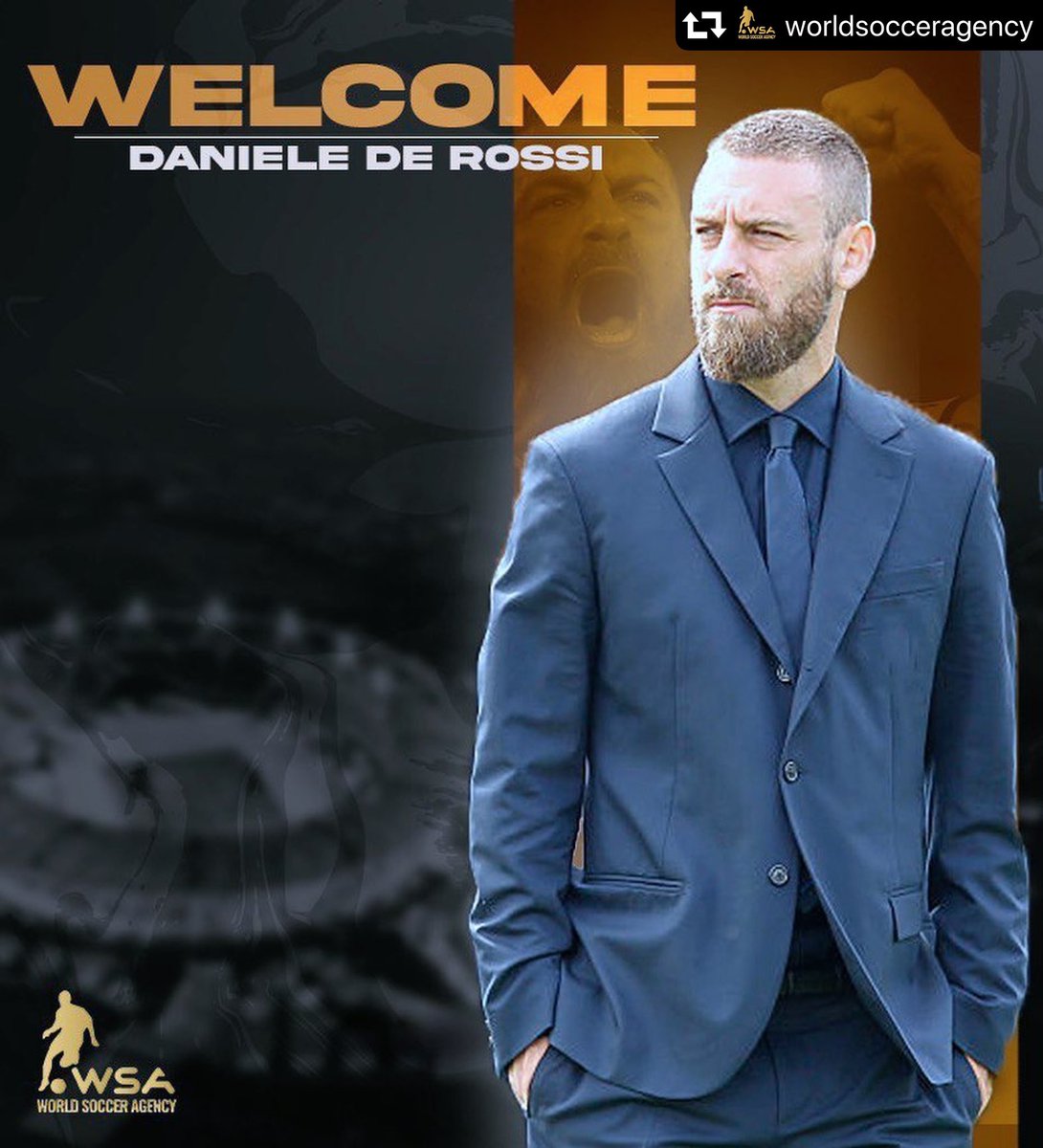 Ale_Ceccarelli's tweet photo. WELCOME TO OUR FAMILY 
A pride to have you in our family, a privilege to work with you.
Welcome Daniele De Rossi! 
#welcome#danielederossi#roma#mister#ddr#italia#worldchampion#alessandrolucci#football#seriea#news#derossi#argentina#bocajuniors##worldsocceragency#calciomercato#WSA https://t.co/bnDNHZLpTf