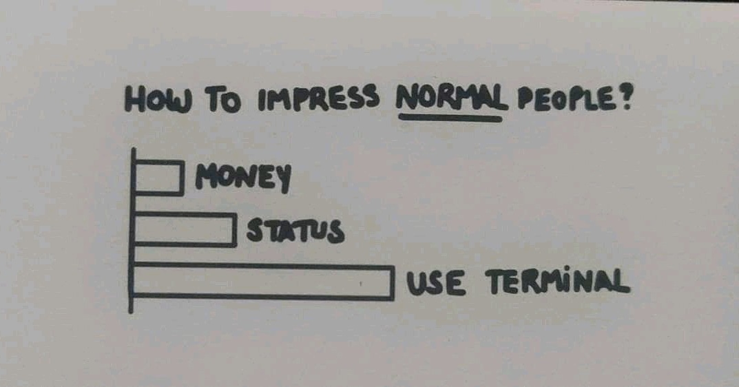 kubernetestori1's tweet photo. A great way to impress #normal people
#usage #terminal #code #hack #hacking #fullstack #scala #bash #react #sh #ash #console #impress #money #impressionism #impression #development #devops #devopsengineer #linux #skills #abilities #ufo #unregular #special #c #golang #perl https://t.co/BwtTgdHZnB