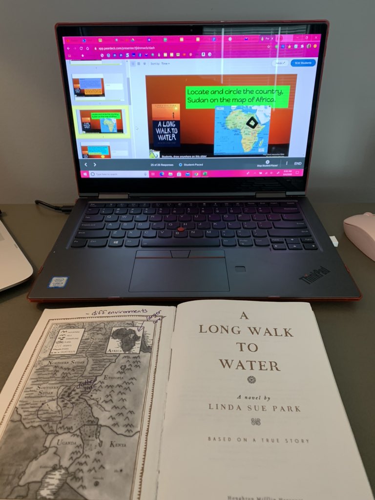 Mgreynolds409's tweet photo. Loving @PearDeck to introduce A Long Walk to Water! All students are participating! #HappyFriday #salemproud https://t.co/t6qlJRY7T9