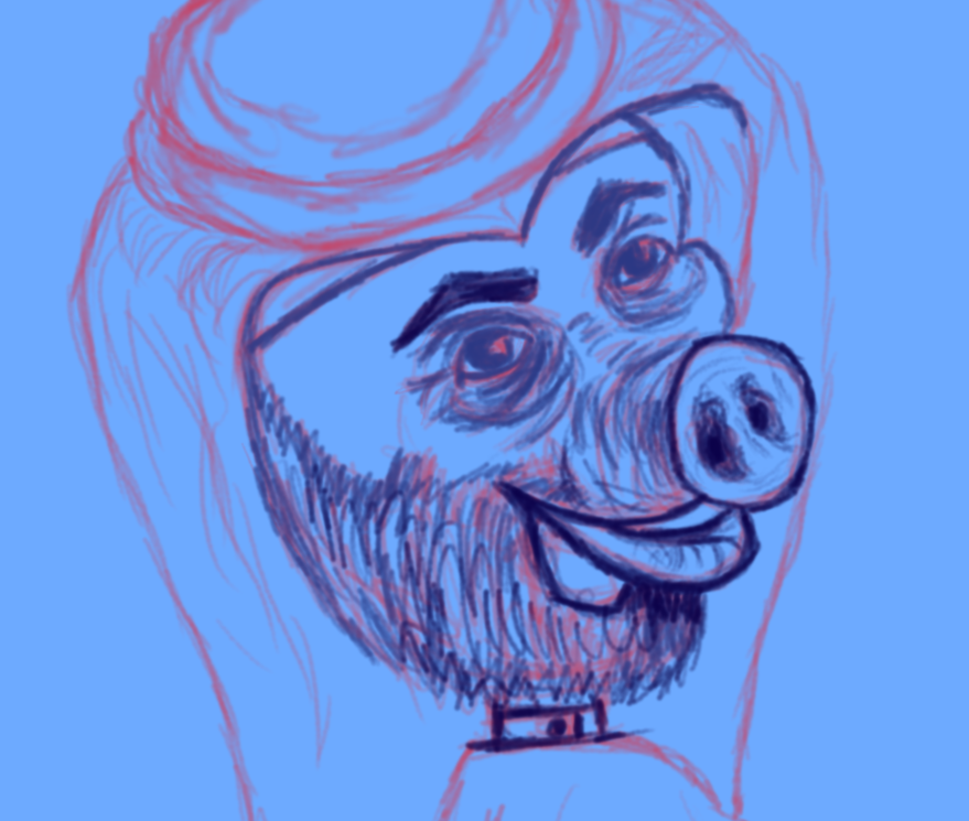 This #cute #happy #Saudi #pig is coming today. I like to draw happy pigs. #SaudiCrownPrince #KingSalman https://t.co/FMGzvprkhn
