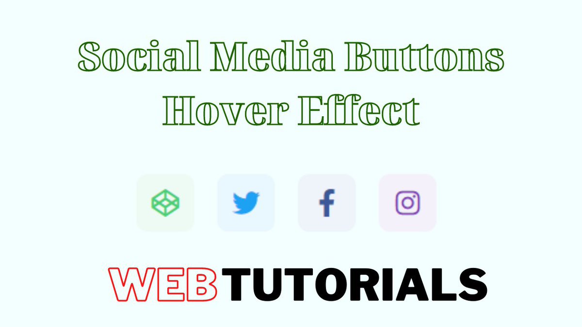 WebTutorials8's tweet photo. Create Social Media Buttons Hover Effect Only HTML and CSS

🎥https://t.co/smll7mpddO

#css #css3 #html #html5 #webdesign #web #webdevelopment #webdeveloper #webdevelopers #reactjs #desing 
#PHP #javascript #webtutorials #uidesign  #programming  #webtutorial @webtutorials_code https://t.co/5OElARJJUf