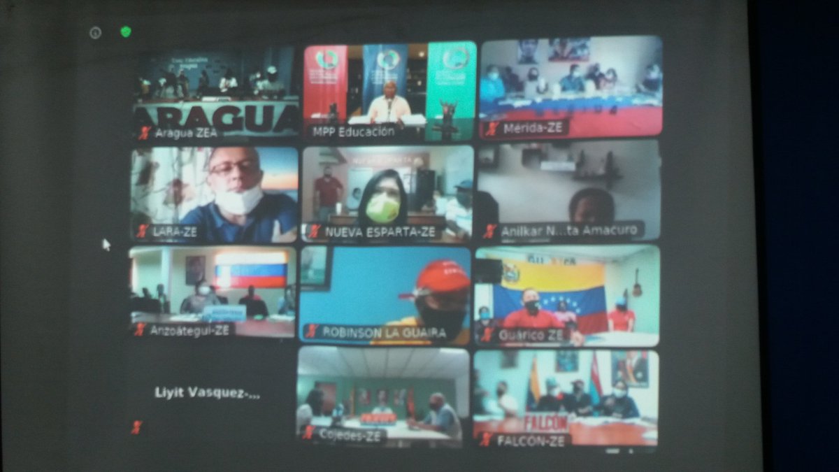 Nos encontramos en @ZE_Aragua acompañado del Equipo de gestión educativa #Aragua en videoconferencia con el Min. @psuvaristobulo debatiendo el inicio del año escolar 2020-2021
<a href="/NicolasMaduro/">Nicolás Maduro</a> #EleccionesDemocraciaYPaz 
@MPPEDUCACION <a href="/RosangelaOrozco/">Rosangela Orozco</a> <a href="/MarcoTorresPSUV/">Rodolfo Marco Torres</a> <a href="/dcabellor/">Diosdado Cabello R</a>
