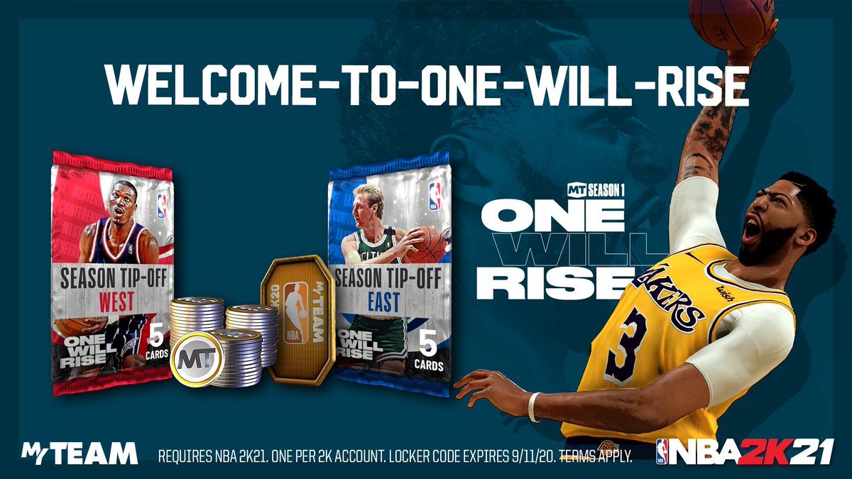 NBA_2K_ES's tweet photo. 🚨 #CódigodeVestuario 🚨

👉🏼 WELCOME-TO-ONE-WILL-RISE 👈🏼

Canjealo en #MiEquipo para conseguir 1 #Token,1 Sobre #SeasonTipOff (Este/Oeste) o 500 MT's

Caduca el 11/09/20.

Apoya a la Comunidad con Follow, 🔄 y ❤.

#MyTeam #LockerCode #NBA2K21

🍀 COMENTA 👇🏼 Q TE TOCÓ 🍀 https://t.co/h2jhgUFyH8