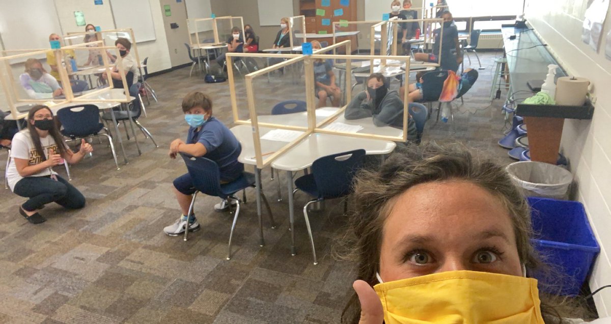 ETCSD's tweet photo. East Troy Middle School students are BACK and READY to dominate in-person and virtual learning this year! 💪 It helps to have a great staff to make this happen! 👏👏 #ETlearningignitED https://t.co/NPDo3U9Oy1