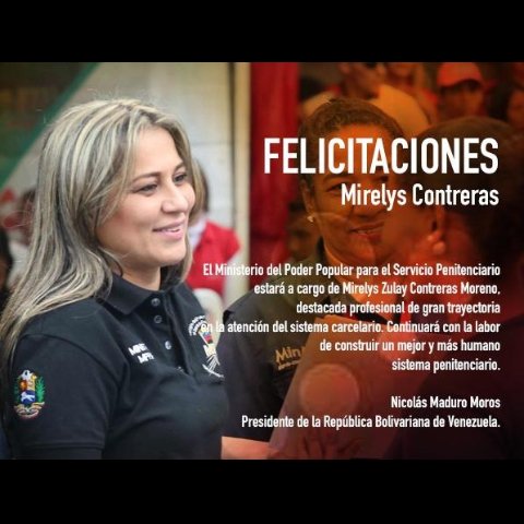 unidadtecnica6's tweet photo. La @unidadtecnica6 Felicita a la Ministra Mirelys Contreras por su designación, cuente usted con todo el apoyo de sus trabajadores para seguir avanzando en la Transformación Social de los Privados de Libertad, @irisvarela  @mirelct @65Leudi @POSPENITENCIARI https://t.co/GNBmgdQv8C