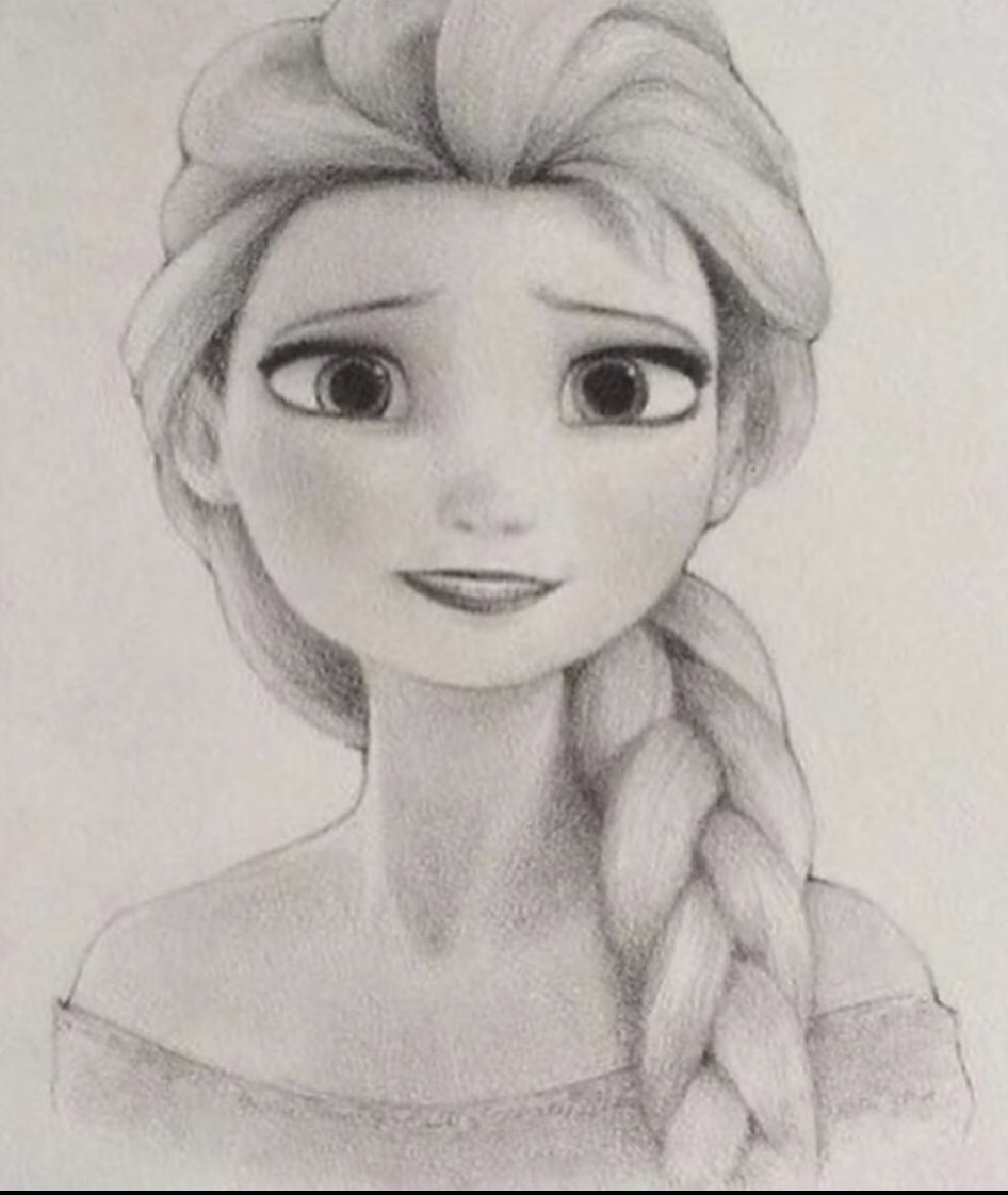 ELSA Frozen 2 Pencil Sketch  Elsa drawing Disney drawings sketches  Pencil sketch