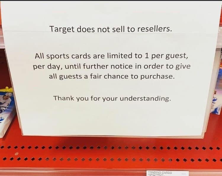 RunGoodLife's tweet photo. I’ve caught restocks, and I’ve been into more empty stores than I can count. THIS IS STUPID. 

Stores sell product and make their margins, regardless of who buys it. Also, this isn’t remotely enforceable, self-check doesn’t care. https://t.co/gEqpHYSt7S