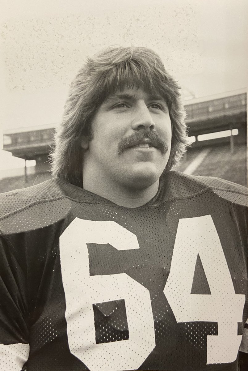 USUAthletics's tweet photo. Looking through some old media guides to bring you #FacialHairFriday, featuring Dennis DeLoach, an inside linebacker for @USUFootball from 1978-81. #AggiesAllTheWay https://t.co/R1lxwRfZN7