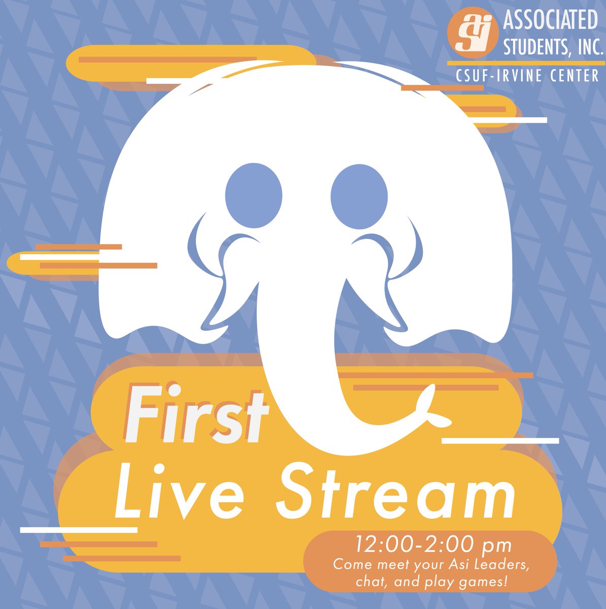 Our first live stream is today from 12-2pm!!! You can join our Discord server through the link in our bio or here: discord.gg/RNAVxdN

Come meet your ASI Leaders, chat, and play games! Open to CSUF Students only.