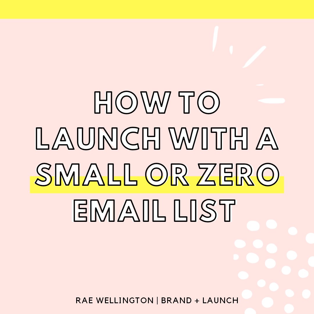 RaeWellington's tweet photo. Email lists are very valuable in launches but where you have a small list or none at all, there are still ways to have a successful launch.
https://t.co/RmicbFEAsP

#launch
#launchstrategy
#launchstrategist https://t.co/gce4Tdux33