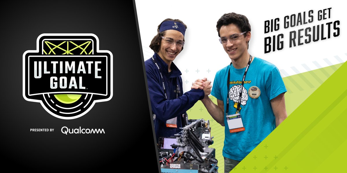 FTCTeams's tweet photo. Kickoff is just ONE week away! Rise to the challenge and download #ULTIMATEGOAL presented by @Qualcomm posters, wallpapers, social graphics, logos, and all new trading cards to celebrate the season and redefine the game! 

https://t.co/BHvF07xQAt https://t.co/jMB6qPNrgY
