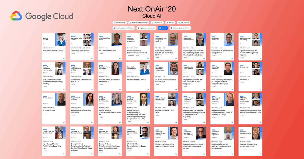 That’s a wrap for Cloud AI week at #GoogleCloudNext! There’s too many great sessions to fit in one tweet so check out this blog post and cheat sheet to see what you missed: bit.ly/2Z65RcD