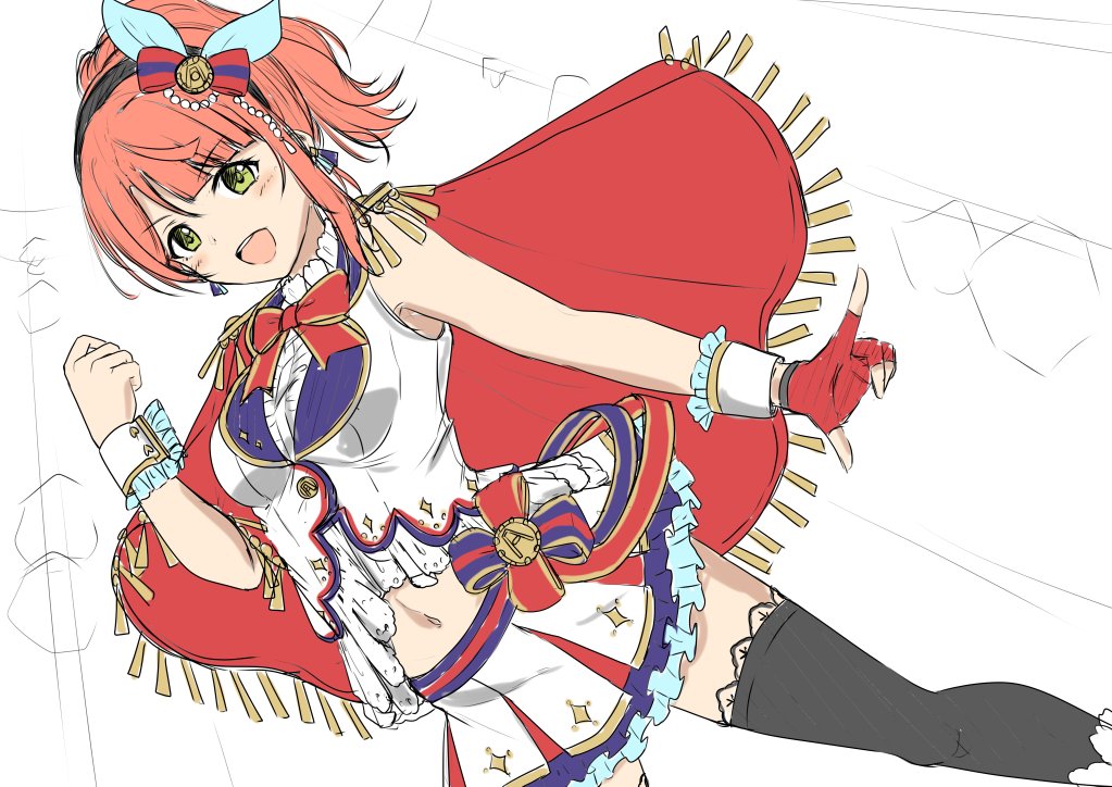 歩夢ちゃんカラーラフできた いつ完成するか かめ フリータイムのイラスト