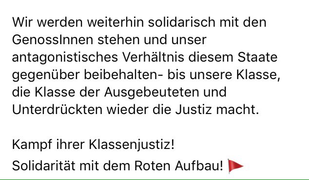 HartBackbordHRO's tweet photo. Solidarität mit dem #roteraufbauhamburg !

#129a #Antirepression #Klassenstaat #klassenjustiz #klassenkampf #sozialismus #Kommunismus #Hamburg #Rostock #MV #roteantifa #hartbackbord #antifaostdeutschland https://t.co/EkA2l2h48e