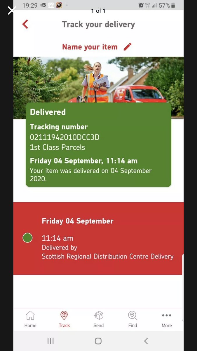 NRjeba's tweet photo. @RoyalMail I posted something to someone’s house. However the tracking shows it has been delivered. Yet the buyer has said they have not received the item yet. Please can you tell me what to do. https://t.co/yQvjrbHSVW