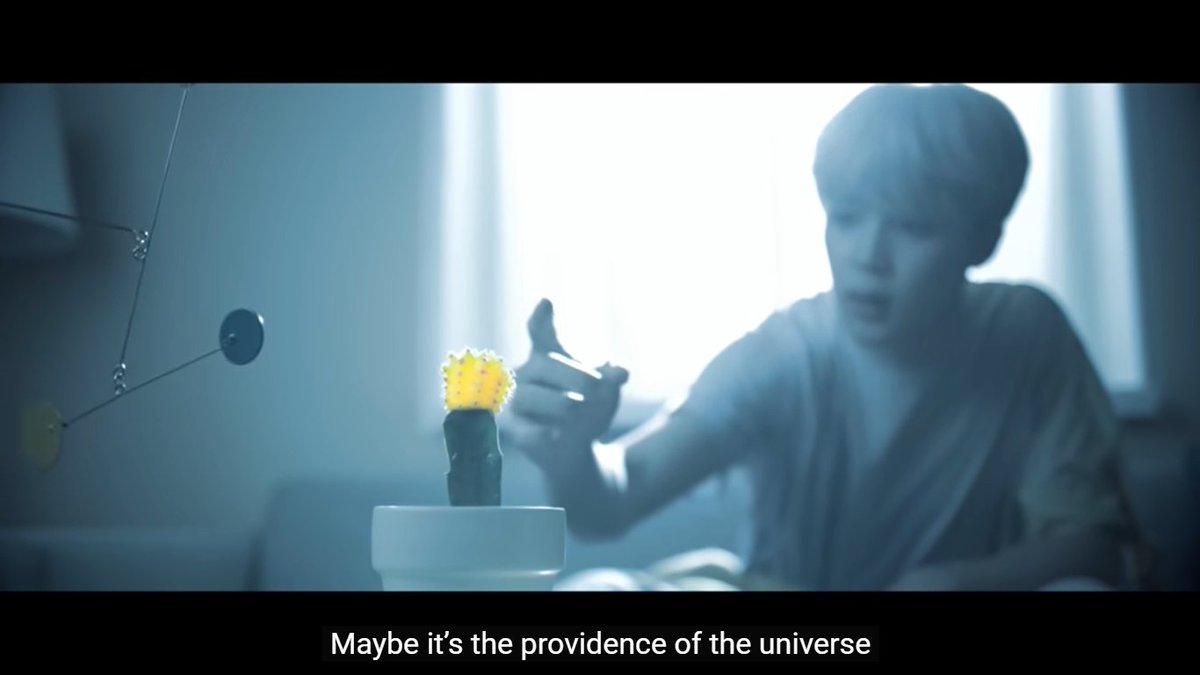Serendipity is the faculty or phenomenon of finding valuable or agreeable things not sought out for. Jimin’s song is about serendipitously finding love, as shown with lines such as “All this is no coincidence”, “providence of the universe”, and “the universe has moved for us.”