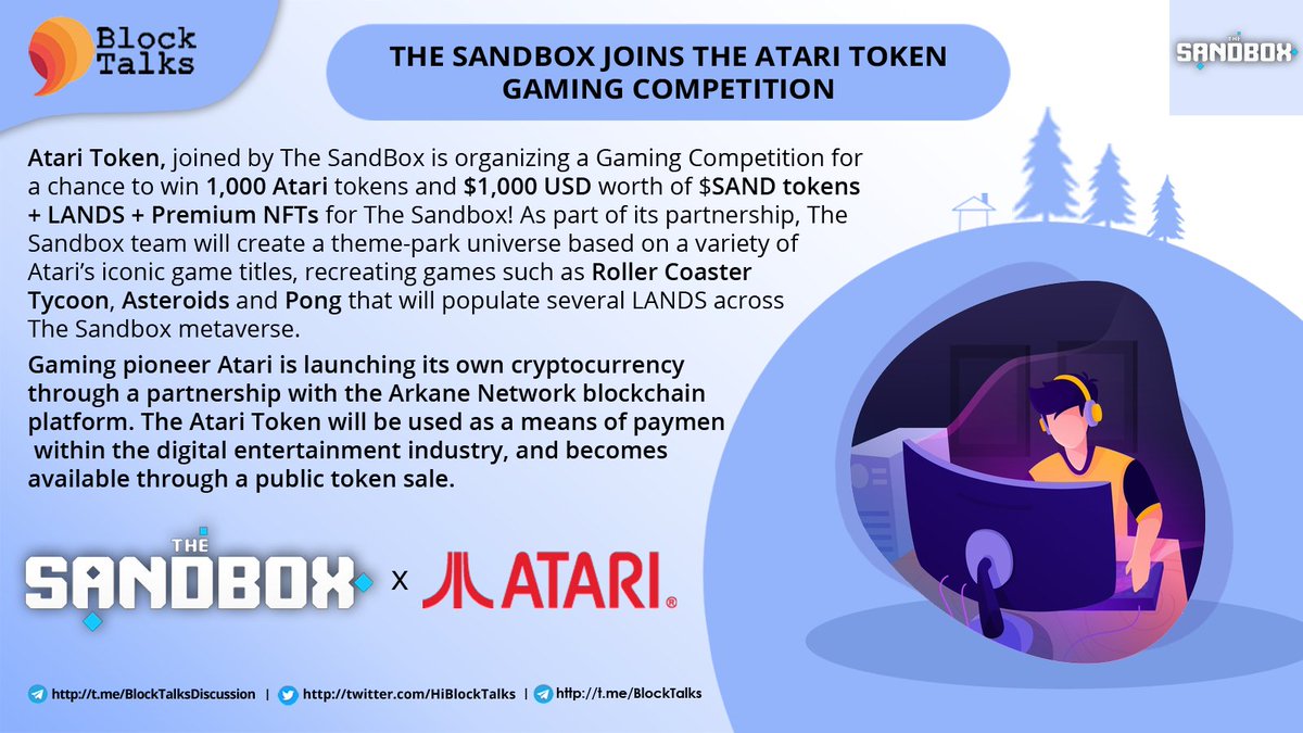 fourtisann's tweet photo. The Sandbox Joins The Atari Token Gaming Competition!  https://t.co/X49w0RRtIu
@TheSandboxGame @atari @borgetsebastien https://t.co/3JHMUjdLER