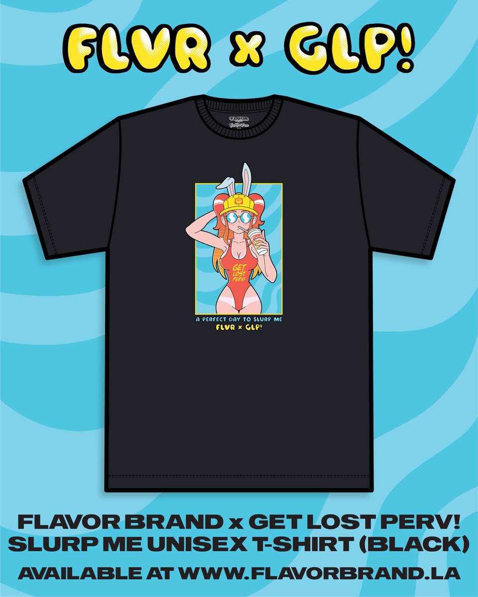 flavorbrand's tweet photo. For our latest collab, weโve joined forces with everyoneโs favorite lewd brand @GetLostPerv , featuring their bunny girl Sherri! T-shirts are available for preorder until the end of the month, only at https://t.co/sHS7PoqJ2Q
#flavorbrand #getlostperv #glp #clothing #streetwear https://t.co/dVnXQcIaiV