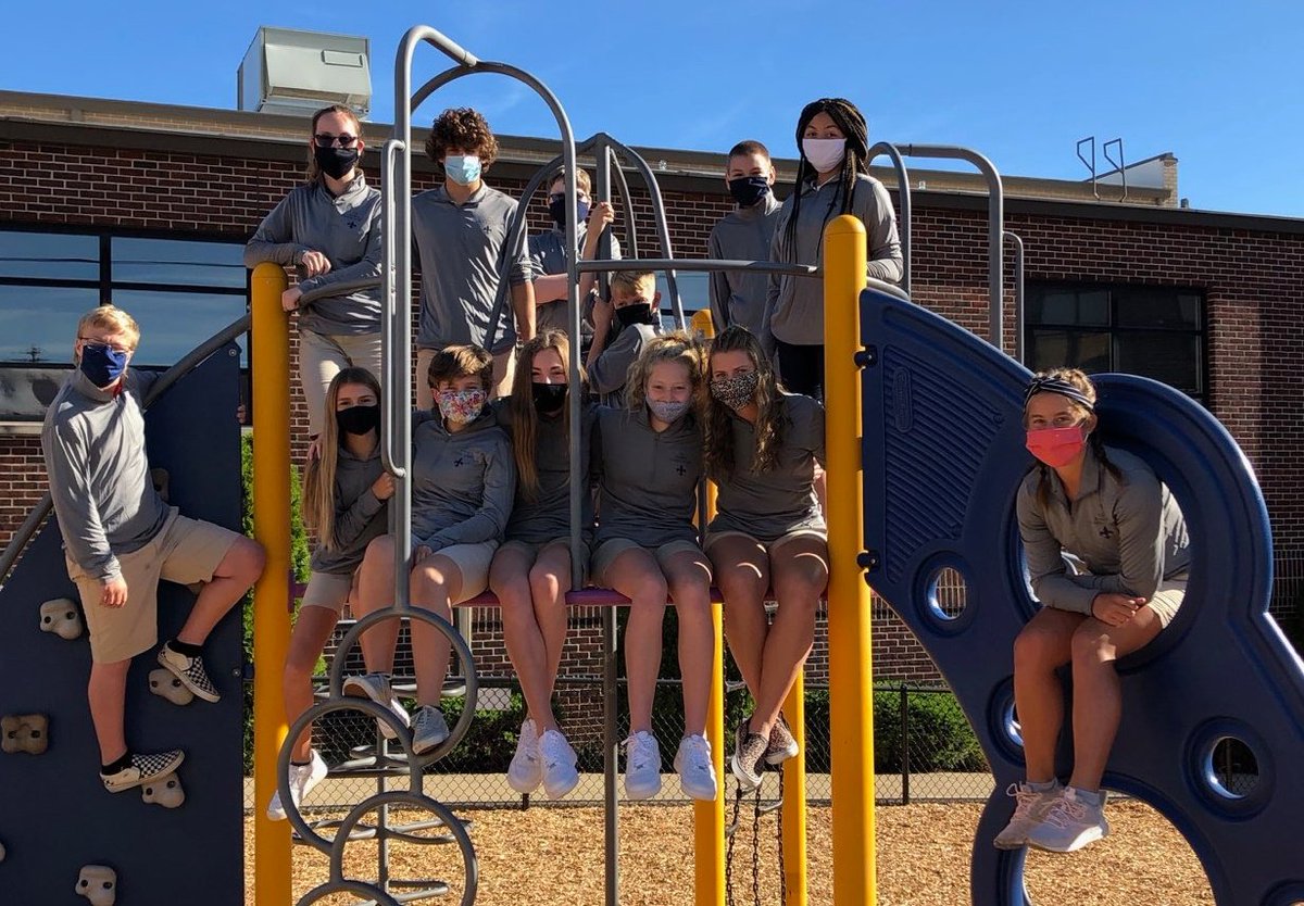 SaintsICS's tweet photo. Our Eighth Grade Saints are excited to be back together to lead our younger Saints! https://t.co/IvqNEA8E0Q