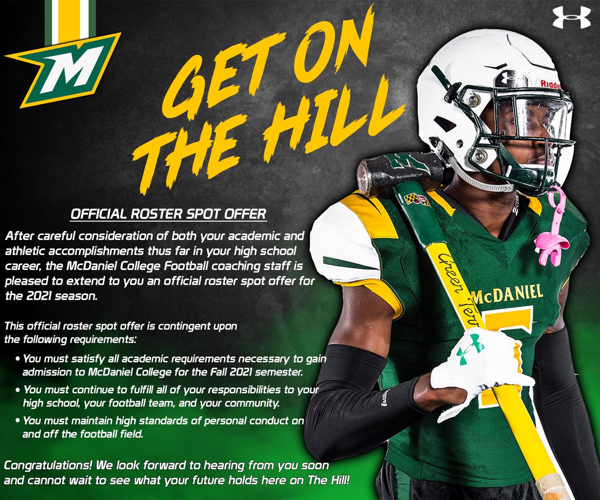 Beyond blessed to receive my second offer... Love you dad❤️🙏🏽 @McDanielFBall <a href="/Coach_Amakihe/">Coach A</a> <a href="/CoachWoj_LHS/">Joe Wojceichowski</a> #GETONTHEHILL #GreenTerrorTOUGH