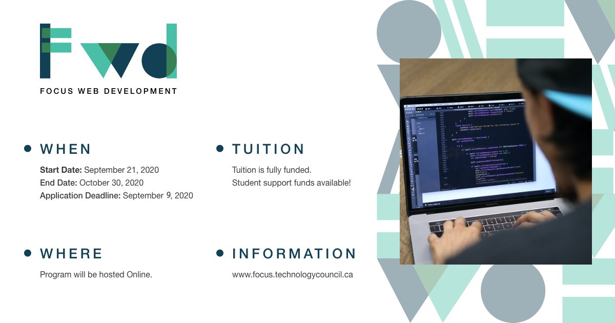 FN_TechCouncil's tweet photo. Great news! The application deadline for Foundations in Innovation and Technology, &amp; our intermediate course, Focus Web Development, have been extended to September 9! 

Interested in boosting your tech career? Don’t wait and apply now! https://t.co/qvz8wJKkBE

#OnlineClass https://t.co/N4mD4ZzGAB
