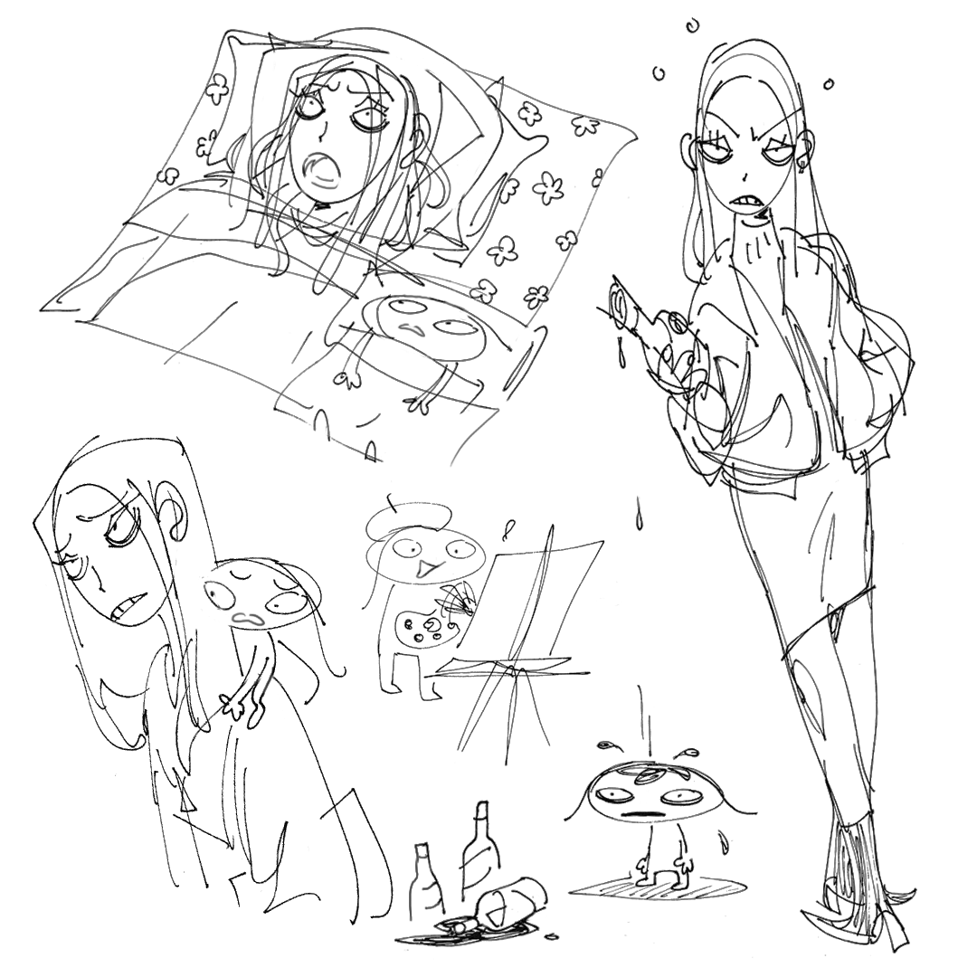 some diary drawings for a long comic about unlearning psychological abuse 