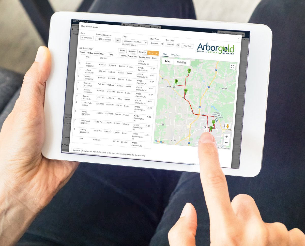 arborgold's tweet photo. Is your current work route inefficient? Arborgold's Route Optimization will estimate the most efficient route to all of your jobs for a specific date, time, and crew improving your time to complete the work!  

Get started today at https://t.co/r27tOdlFjV

#arborgoldsoftware https://t.co/C1LcsQ2vSB