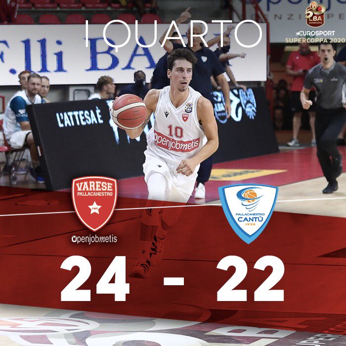 PallVarese's tweet image. Prima frazione equilibrata alla Enerxenia Arena e ⚪️🔴 in vantaggio❗️ 
#NoiSiamoVarese #VarCan