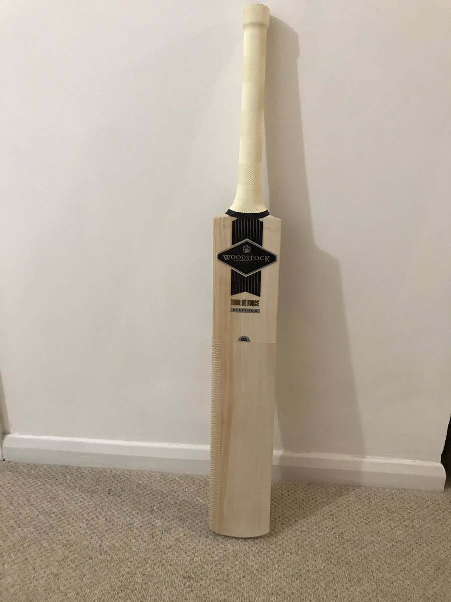 Great to receive this bat courtesy of winning a competition by @WoodstockCricCo #cricket #newbat #winnersaregrinners