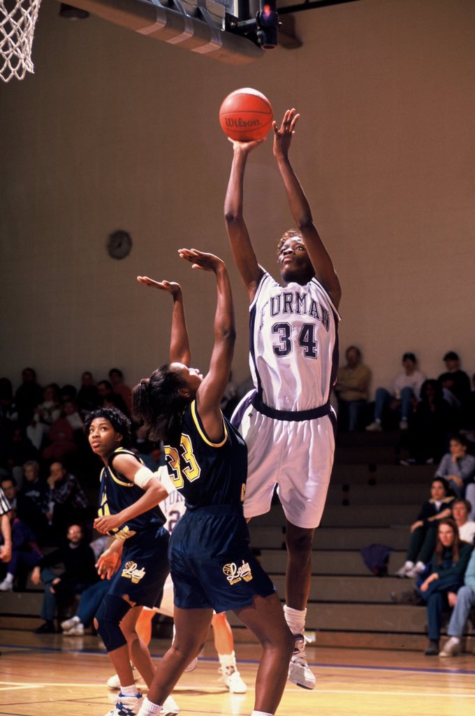 SoConSports's tweet photo. Introducing Hall of Fame Fridays! 

𝐑𝐮𝐬𝐡𝐢𝐚 𝐁𝐫𝐨𝐰𝐧, #SoConHOF Class of '14.

2,169 career points, 1,023 rebounds &amp; a 4️⃣-time all-SoCon pick.

She finished her career in the SoCon’s top 10 in nearly every statistical category. 

More about Brown⤵️

https://t.co/P6v52wpG5c https://t.co/G5G1ezDykW